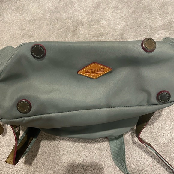 MZ Wallace Marlena Army Green Nylon Backpack Olive - Picture 12 of 16